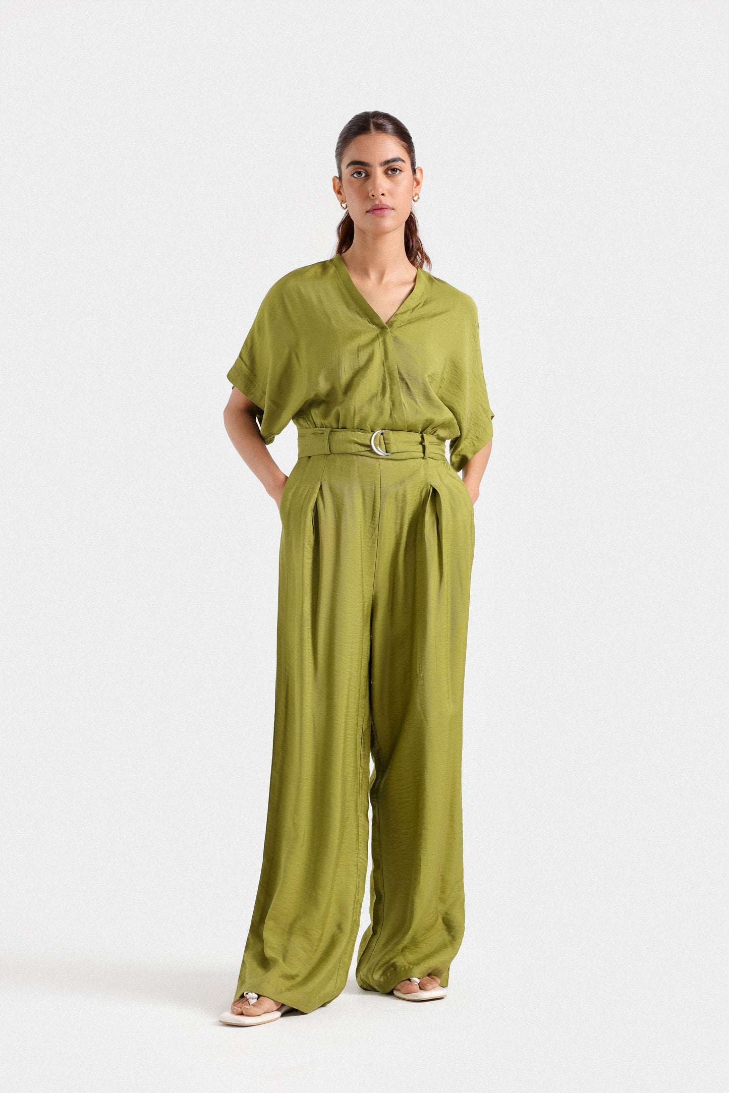 Basic Belted Jumpsuit