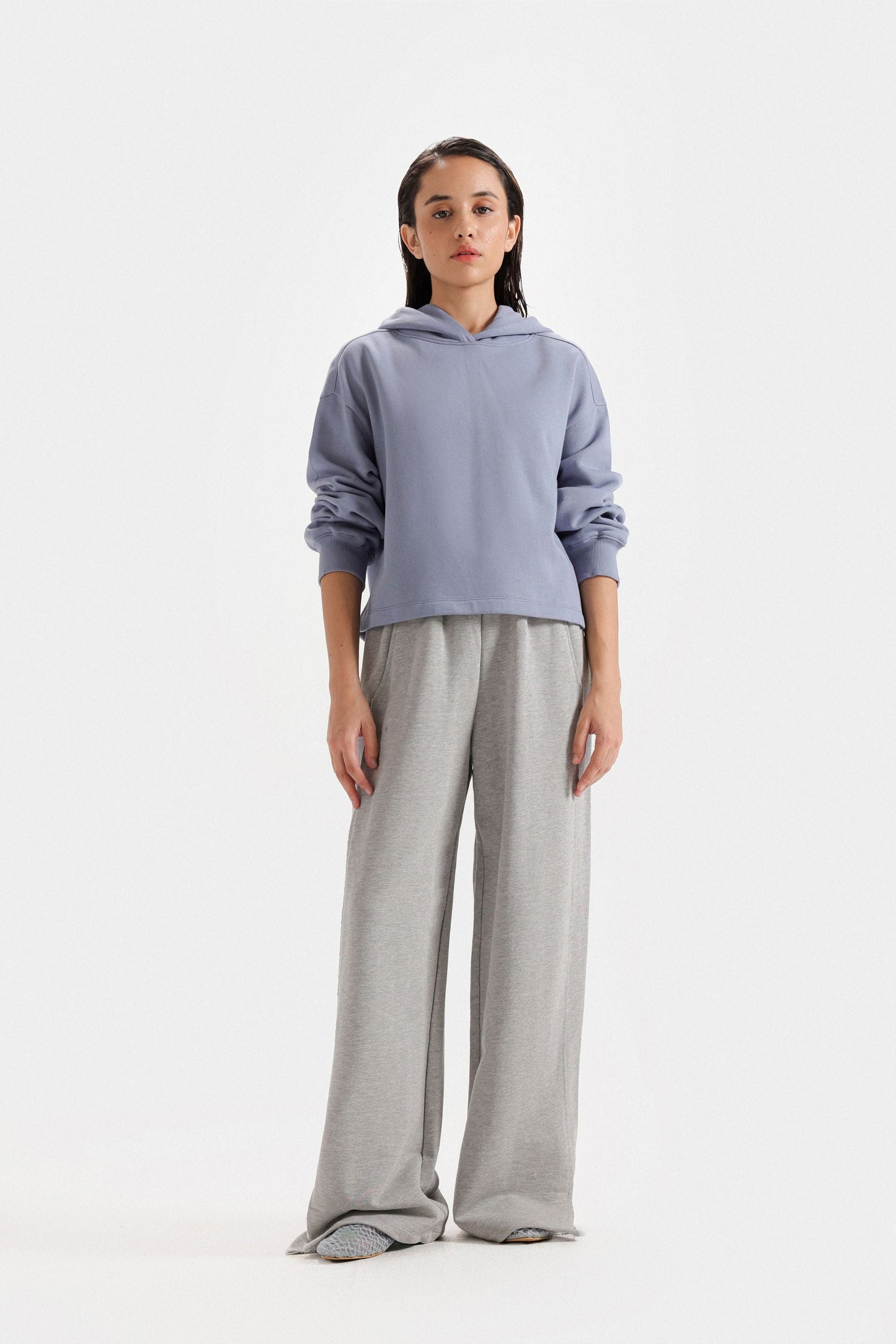 Basic Pleated Hoodie