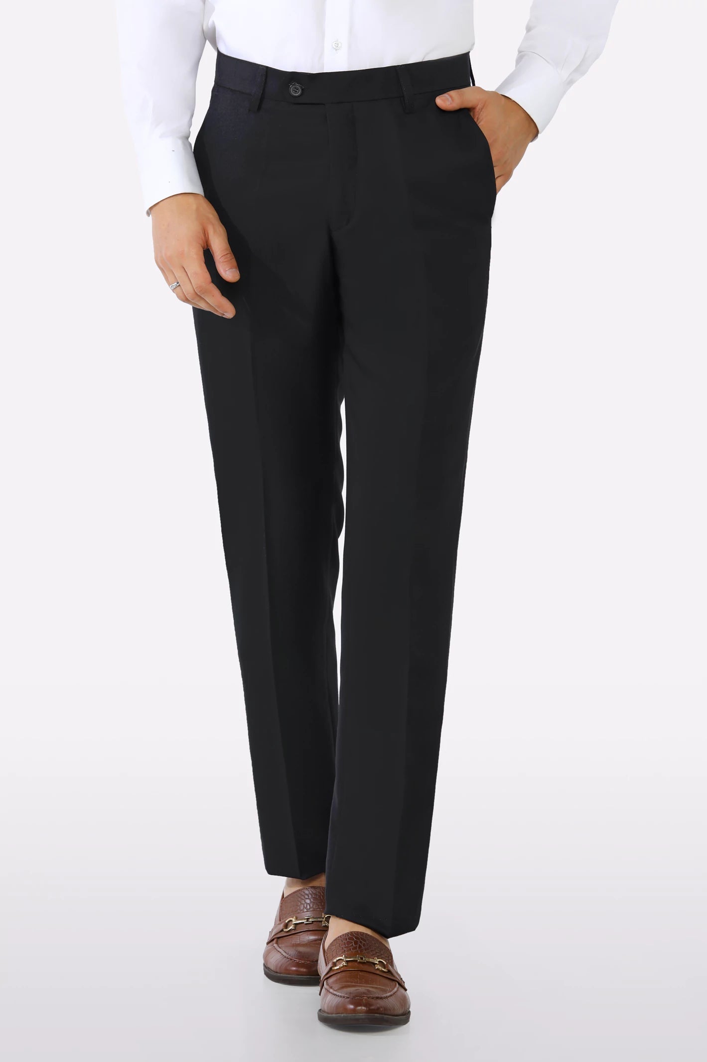 Men's Black Classic Trousers