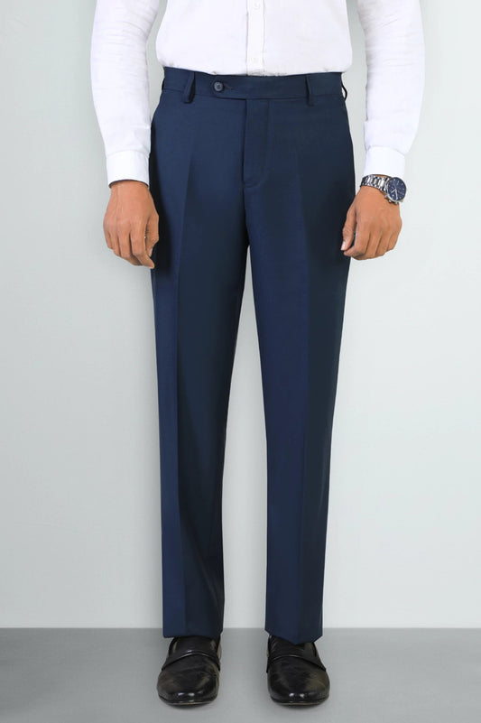 Men's Blue Slim Fit Trousers